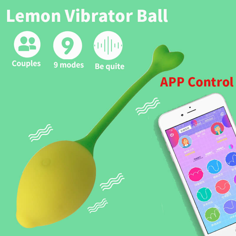 Miss 9 Vibrating Lemon Silicone Vaginal Training Kegel Balls with Voice Mode