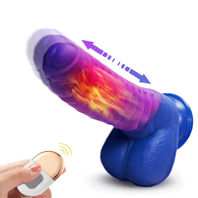 Absalom-Caterpillar 9-Inch Color-changing Intelligent Heating 3 Thrusting 5 Vibrating Dildo