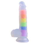 Julian - 5.4-inch Rainbow Jelly Realistic Suction Cup Dildo
