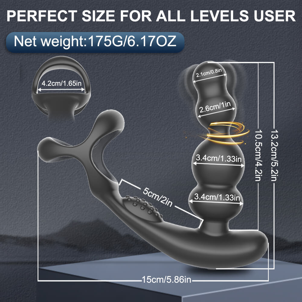 Prostate Massager with Upgraded Cock Ring