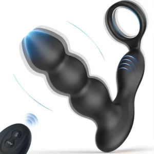 Ringer - 3 Anal Beads Prostate Massager Butt Plug with Cock Ring & Remote Control
