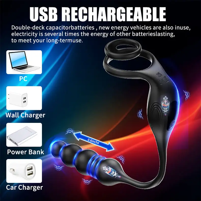 with Dual Cock Ring Anal Toy