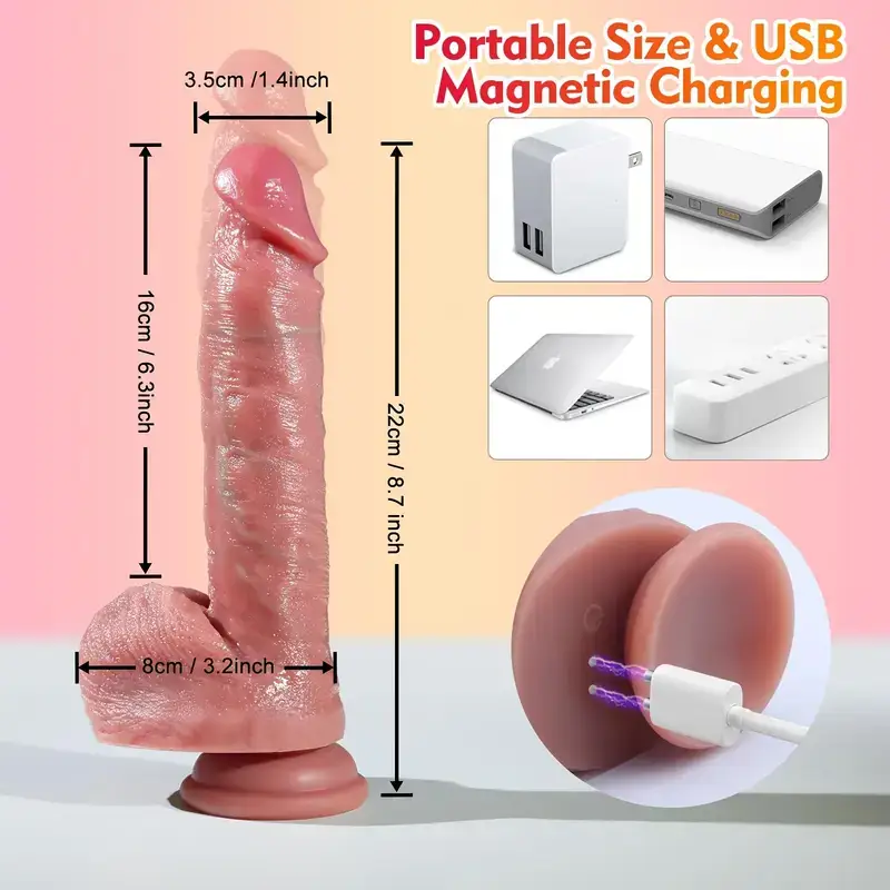 Silicone Slim 7 Thrusting 10 Vibrating