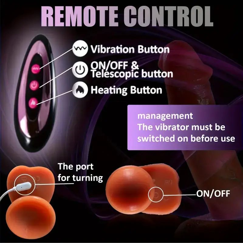 Heating Dildo for G and P-spot 8.6 Inch