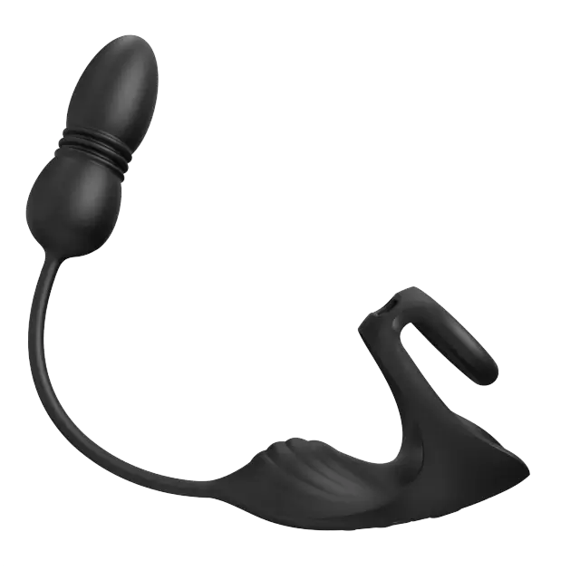 with Dual Cocking Rings Testicular Stimulator