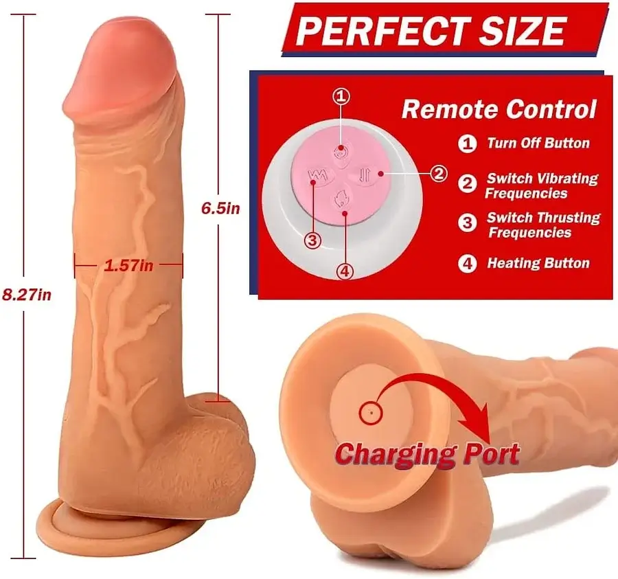 7 Vibrating Thrusting & Heating Realistic